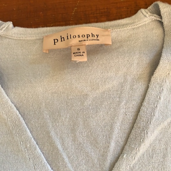 Philosophy republic clothing pale blue knit top - Picture 2 of 4